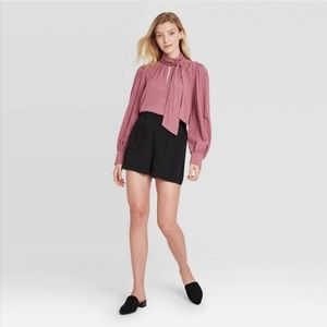 Nwt longsleeve tie blouse